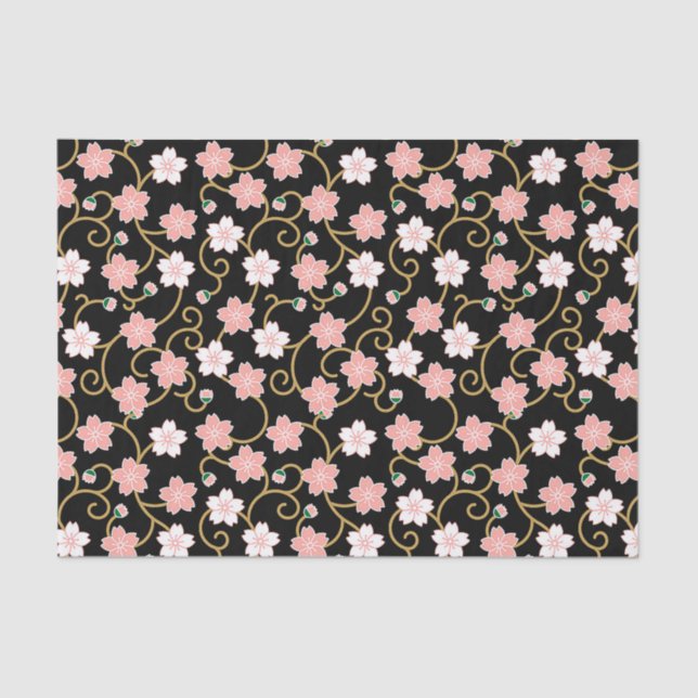 Japanisches Cherry Blossom Muster Seidenpapier (Vorderseite)