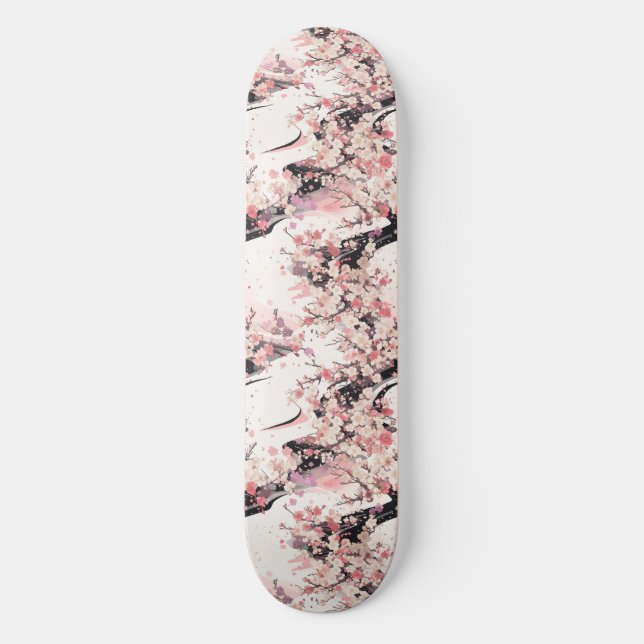 Japanisches Cherry Blossom Skateboard (Vorderseite)