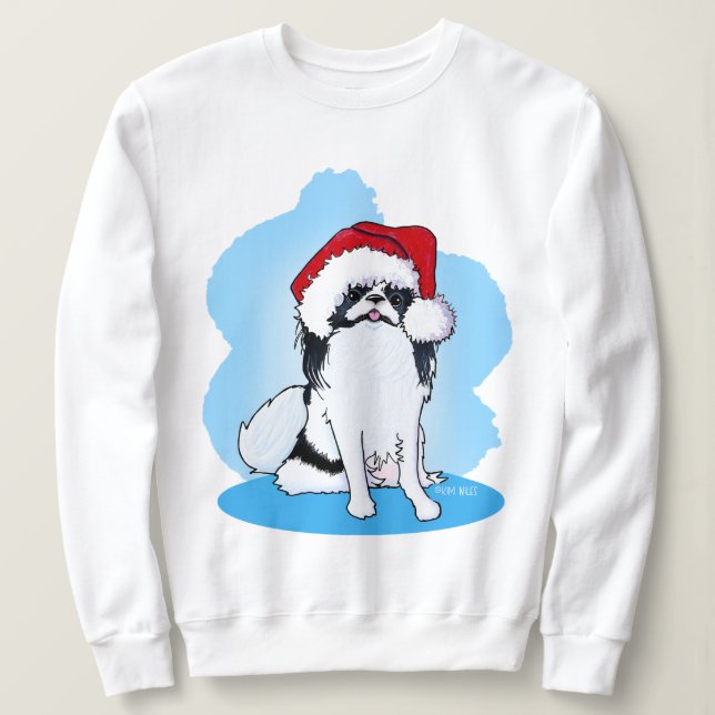 Japanisches Chin Christmas Sweatshirt (Design vorne)