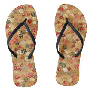 Japanisches Chiyogami floral Muster Flip Flops