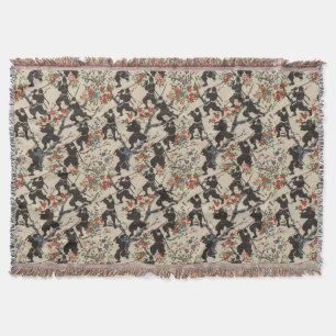 Japanisches Chiyogami Ninja Pattern Throw Blanket Decke