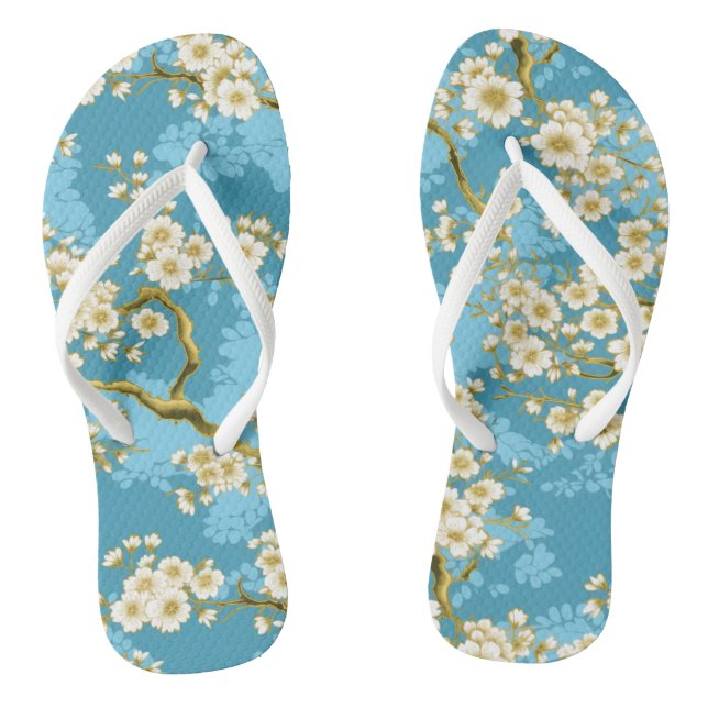 Japanisches Chiyogami Plum Blossom Muster Flip Flo Flip Flops (Fußbett)