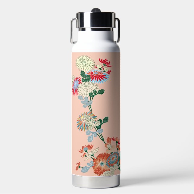 Japanisches Chrysanthemen-Design Trinkflasche (Vorderseite)