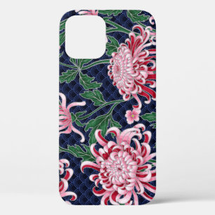 Japanisches Chrysanthemen-Pfingstrosen-Vintage-Mus Case-Mate iPhone Hülle