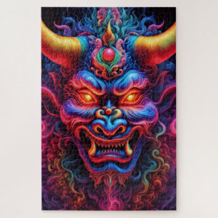Japanisches Dämon-Jigsaw-Puzzle Puzzle