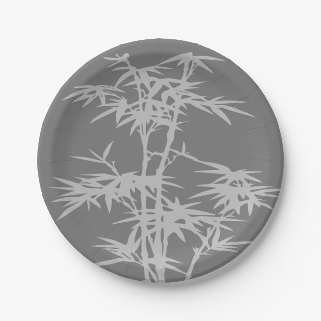 Japanisches Dinner-Party mit Bambuskunst Pappteller (Vorderseite)