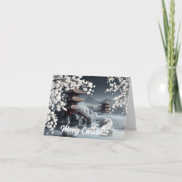 Japanisches Dorf Feiertagskarte