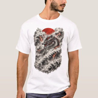 Japanisches Drachen-Tattoo-T-Shirt – Traditionelle T-Shirt