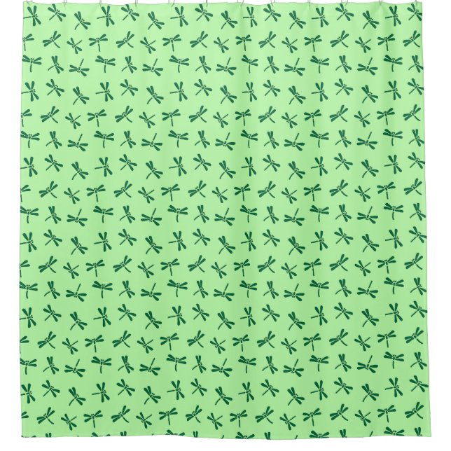 Japanisches Drachenmuster, Light Jade Green Duschvorhang (Vorderseite)