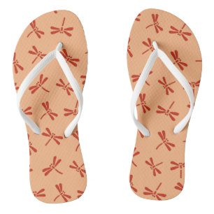 Japanisches Drachenmuster, Mandarin Orange Flip Flops