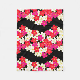 japanisches Druckdesign - Kimono-Muster Fleecedecke