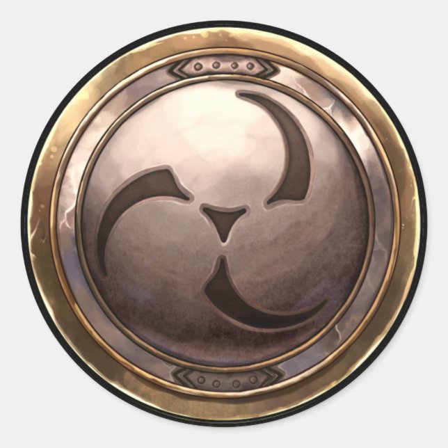 Japanisches Emblem (Kamon) Runder Aufkleber (Vorderseite)