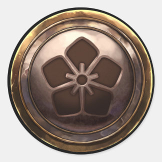 Japanisches Emblem (Kamon) Runder Aufkleber