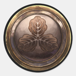 Japanisches Emblem (Kamon) Runder Aufkleber