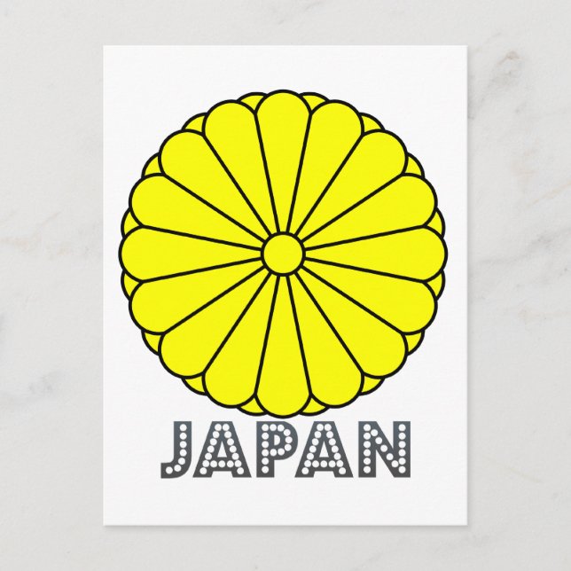 Japanisches Emblem Postkarte (Vorderseite)