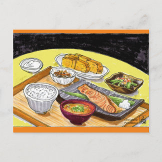 Japanisches Essen Postkarte