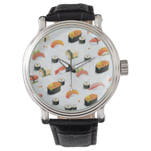 Japanisches Essen: Sushi Muster Armbanduhr