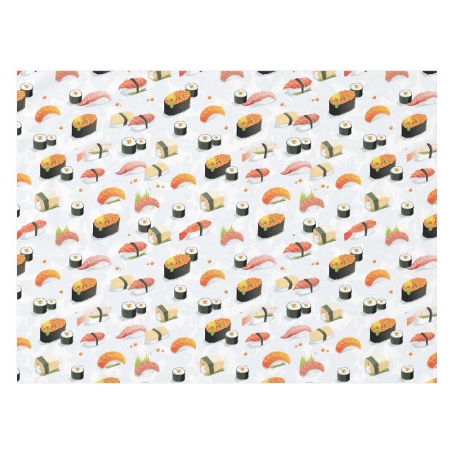 Japanisches Essen:Sushi-Muster Tischdecke (Vorderseite (Horizontal))