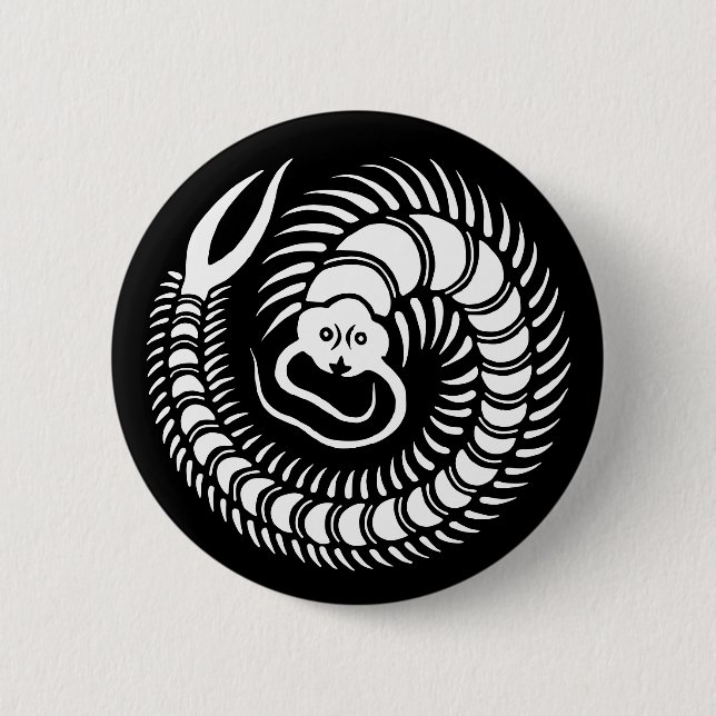 Japanisches Familienwappen-Centipede Button (Vorderseite)