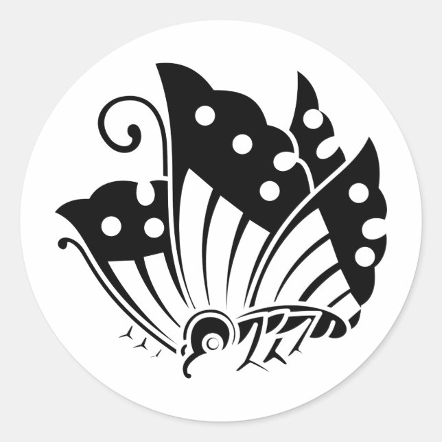 Japanisches Familienwappen KAMON Symbol Runder Aufkleber (Vorderseite)