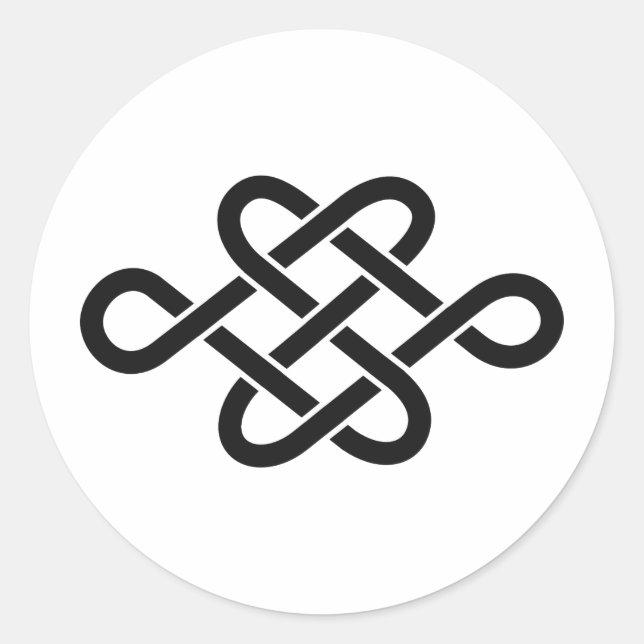 Japanisches Familienwappen KAMON Symbol Runder Aufkleber (Vorderseite)