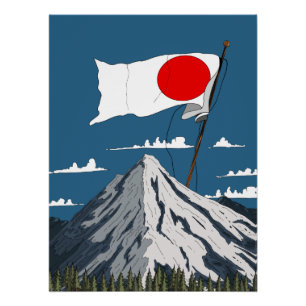 Japanisches Flag Travel Poster