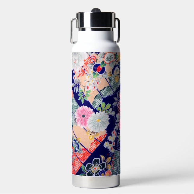 Japanisches Florales Design Trinkflasche (Vorderseite)