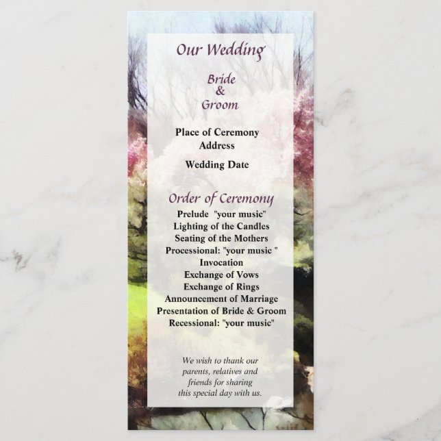 Japanisches Frühjahrsprogramm Programm (Vorderseite)