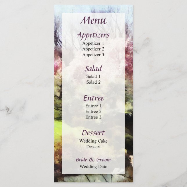 Japanisches Frühlingsmenü ... Menükarte (Vorderseite)