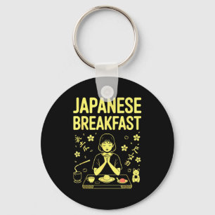 Japanisches Frühstück Zen Morgen Miso Reis Tee Gra Schlüsselanhänger