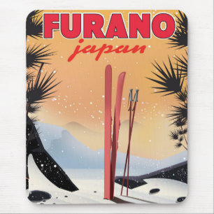 Japanisches Furano-Reiseposter. Mousepad
