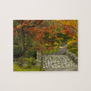 Japanisches Garten-Herbstpuzzlespiel Puzzle