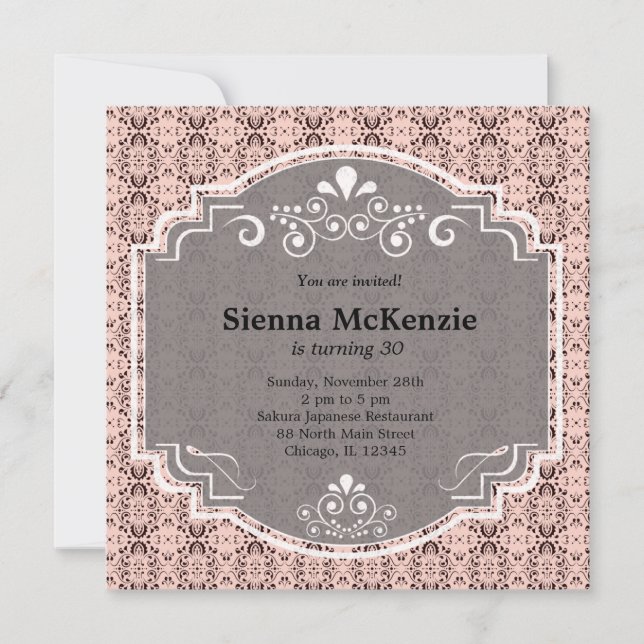 Japanisches Geburtstagsthema Einladung (Vorderseite)