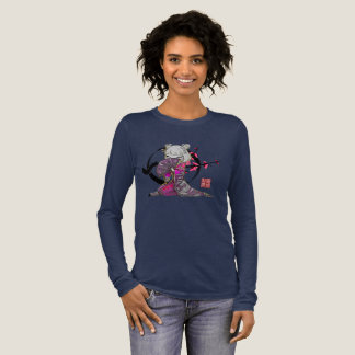 Japanisches Geisha-Langarm-T-Shirt für Damen Tri-Blend Shirt