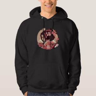 Japanisches Geisha-Mädchen Kirschblüten Schnee m Hoodie