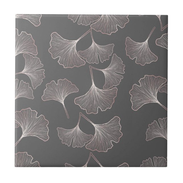 Japanisches Ginkgoblatt-Muster Fliese (Vorderseite)