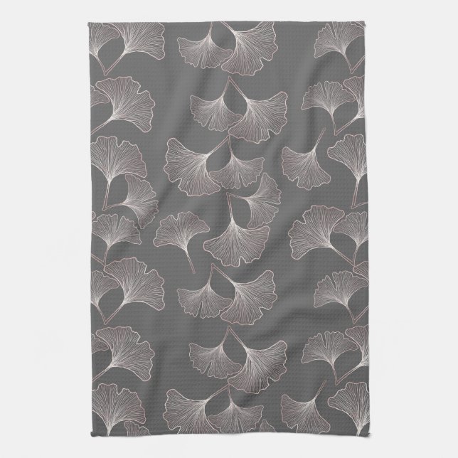 Japanisches Ginkgoblatt-Muster Geschirrtuch (Vertikal)