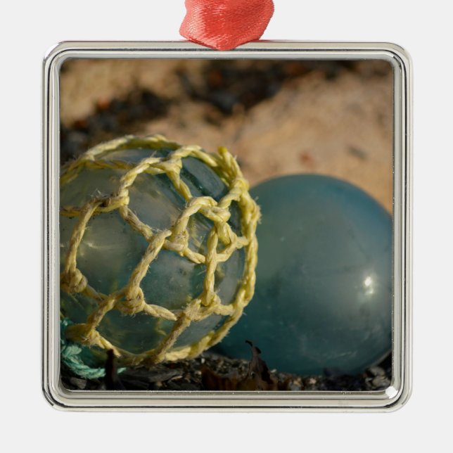 Japanisches Glasfischen Floß Ornament Aus Metall (Vorne)