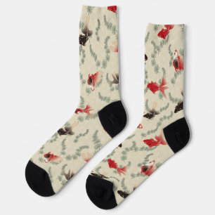 Japanisches Goldfisch-Muster Socken