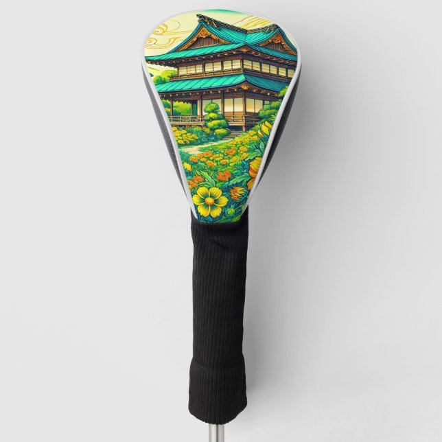 Japanisches Haus Golf Headcover (Vorderseite)