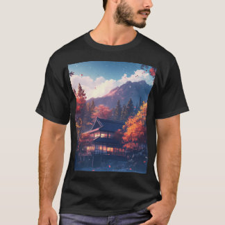 Japanisches Haus in den Bergen T-Shirt