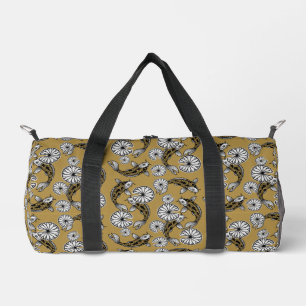 Japanisches Indigo-Goldkarpfen-Volksmuster Duffle Bag