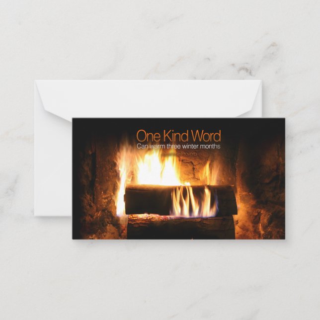 japanisches inspirierendes Sprichwort "Kindness" Mitteilungskarte (Vorderseite)