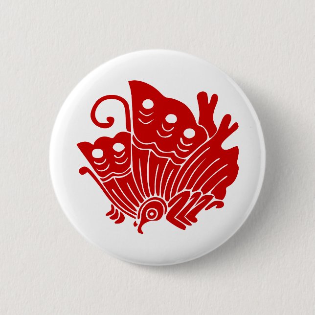 Japanisches Kameldesign Button (Vorderseite)