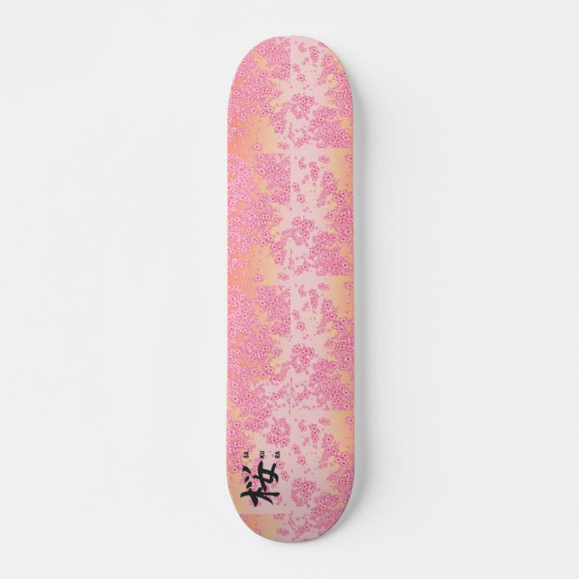 Japanisches Kanji Calligraphy Sakura Skateboard (Vorne)