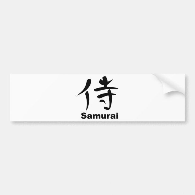 Japanisches Kanji für Samurai Autoaufkleber (Vorne)
