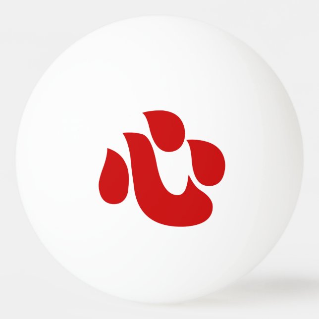 Japanisches Kanji Herzkraut 【Shin/Kokoro】 心 Tischtennisball (Vorderseite)