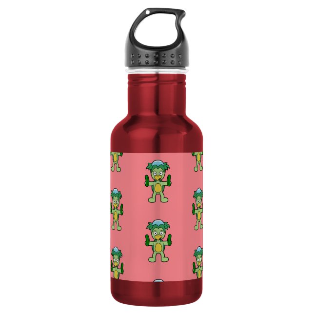 Japanisches Kappa Yokai Monster Pattern Edelstahlflasche (Vorderseite)