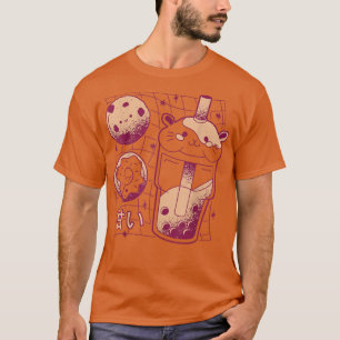 Japanisches Kawaii Boba Tea Meerschweinchen Donut T-Shirt