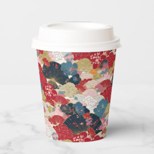 japanisches Kimono-Muster Pappbecher